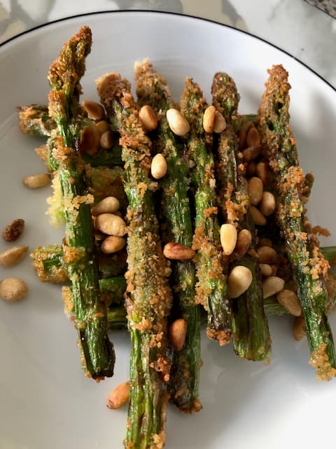 Asperges vertes panées