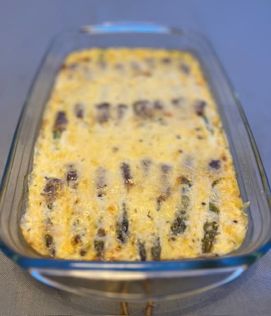 Gratin d’asperges vertes